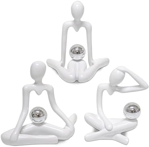 Zerzsy 2 Pack Gold Decor Finger Gesture Statues, “OK” Hands Sculpture Decor for Home Living Room Office,Sculptures Decorative Objects for Bookshelf Shelves Desk Table-Gold & Silver