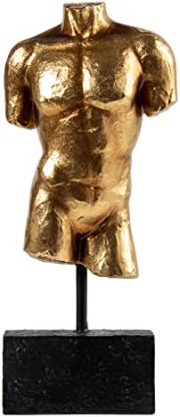 Guichifun Sculptures Home Decor Bust Male Statue - Figure Resin Decoration Modern Gold Decorative Figures Home Art Sculpture Christmas Birthday Gifts for Men&Women 3 X 1.5 X 8.5 Inch