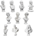 Music Composers Classical Mini greek Bust Statue Set of 10 Pcs Resin Figure Famous Artist's Sculpture Baroque to Romantic Era Collectible Figurines Statue Replica for Home Decor & Music Lover Gifts