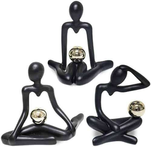 Zerzsy 2 Pack Gold Decor Finger Gesture Statues, “OK” Hands Sculpture Decor for Home Living Room Office,Sculptures Decorative Objects for Bookshelf Shelves Desk Table-Gold & Silver