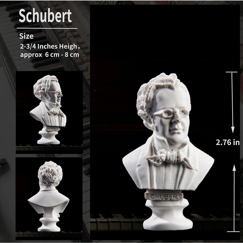Music Composers Classical Mini greek Bust Statue Set of 10 Pcs Resin Figure Famous Artist's Sculpture Baroque to Romantic Era Collectible Figurines Statue Replica for Home Decor & Music Lover Gifts