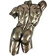Guichifun Sculptures Home Decor Bust Male Statue - Figure Resin Decoration Modern Gold Decorative Figures Home Art Sculpture Christmas Birthday Gifts for Men&Women 3 X 1.5 X 8.5 Inch