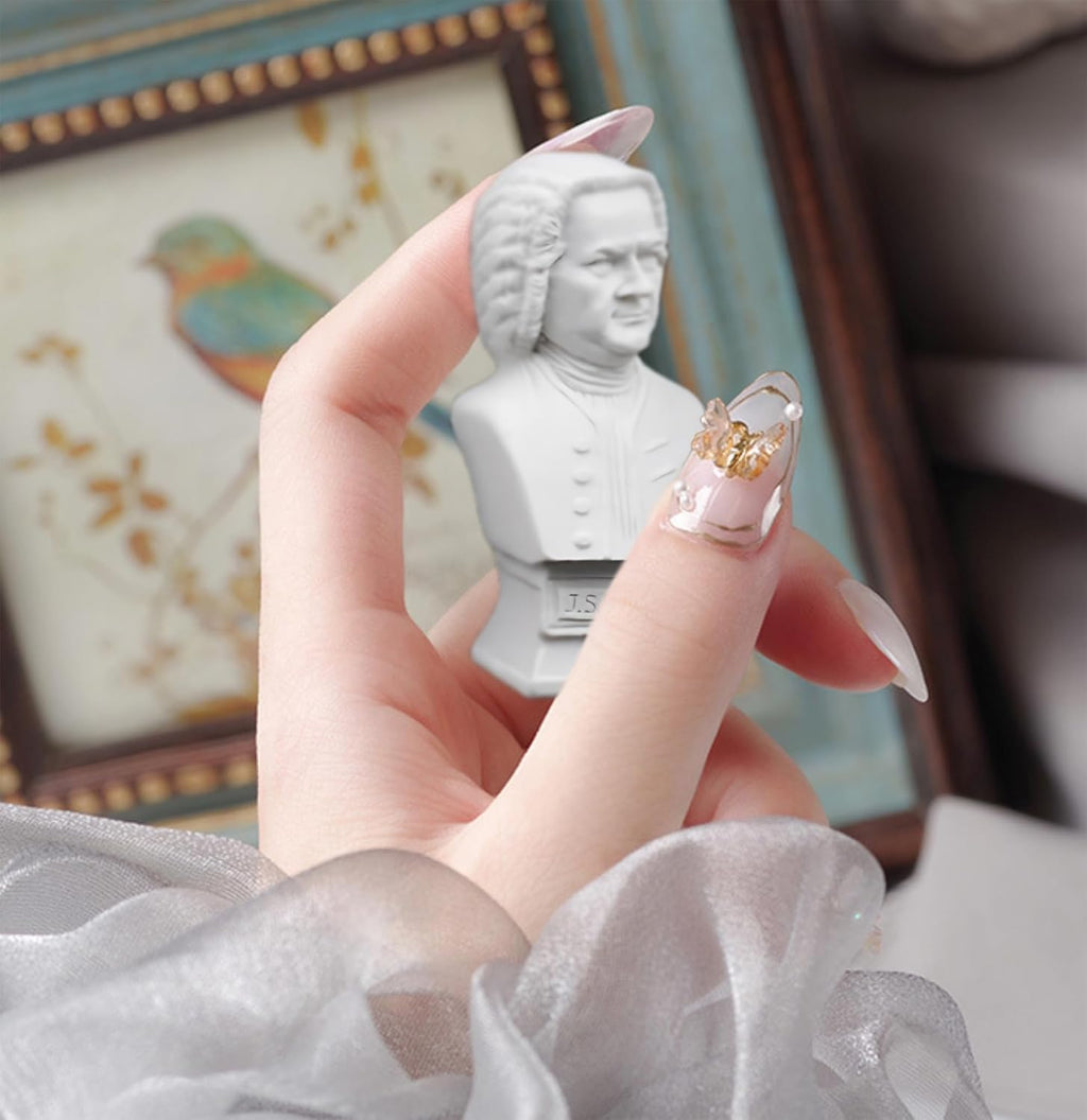 Music Composers Classical Mini greek Bust Statue Set of 10 Pcs Resin Figure Famous Artist's Sculpture Baroque to Romantic Era Collectible Figurines Statue Replica for Home Decor & Music Lover Gifts