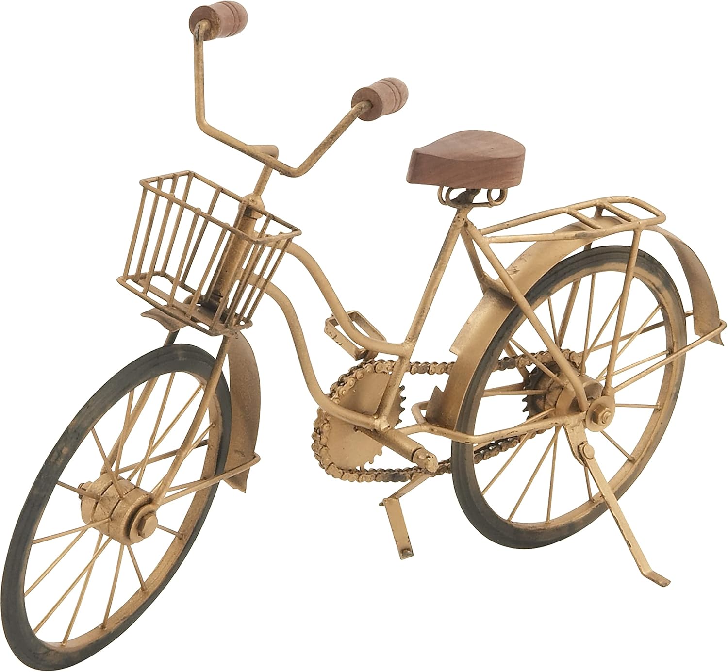 Deco 79 Metal Bike Decorative Sculpture Home Decor Statue, Accent Figurine 19" x 5" x 12", Brown