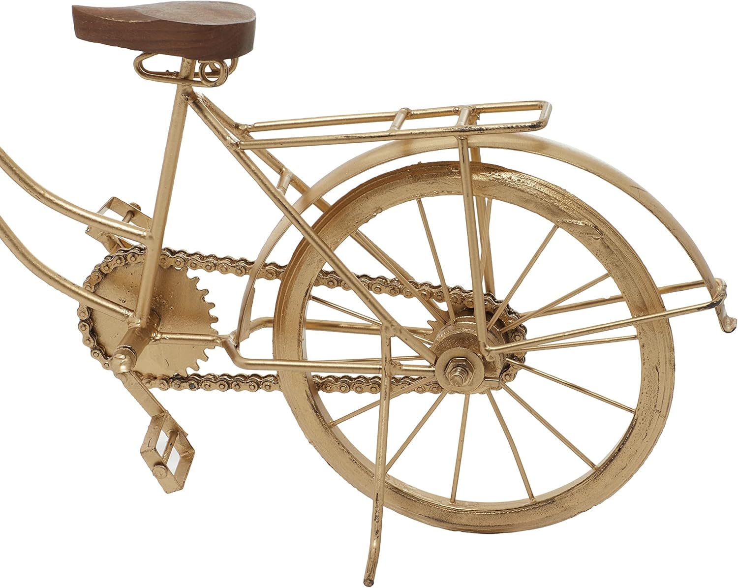 Deco 79 Metal Bike Decorative Sculpture Home Decor Statue, Accent Figurine 19" x 5" x 12", Brown