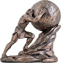 Bronze Sisyphus Statue – Greek Mythology Resin Sculpture 4.5" – Motivational Office Desk Decor, Inspirational Home Decoration, Unique Figurine Art Gift for Entrepreneurs & High Achievers