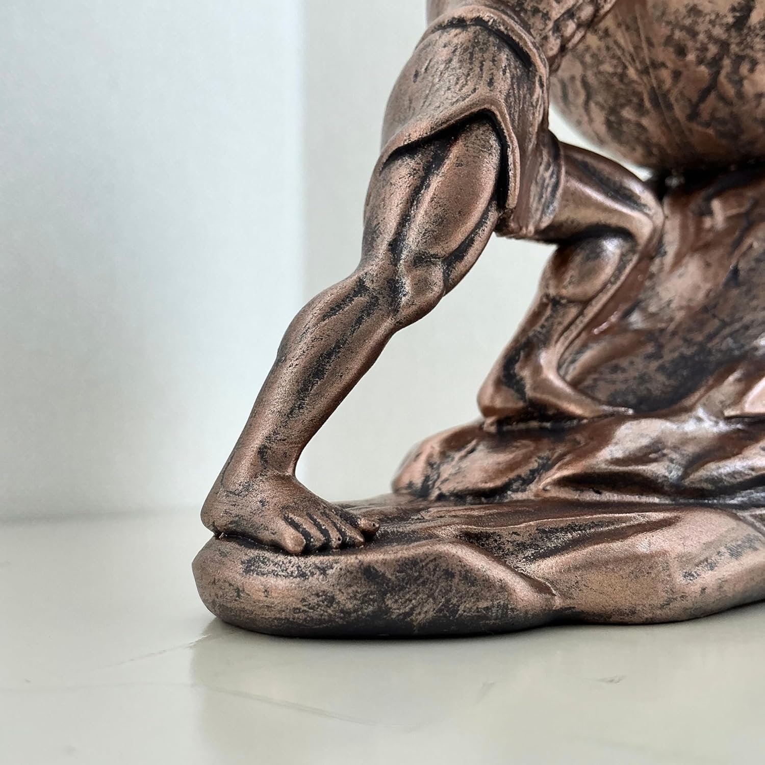 Bronze Sisyphus Statue – Greek Mythology Resin Sculpture 4.5" – Motivational Office Desk Decor, Inspirational Home Decoration, Unique Figurine Art Gift for Entrepreneurs & High Achievers